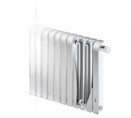 Radiateur Chaleur douce Mythik horizontal aluminium satiné 1000W