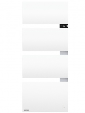 Sèche-serviettes Symphonik mât à droite 1750W blanc mat / alu brossé