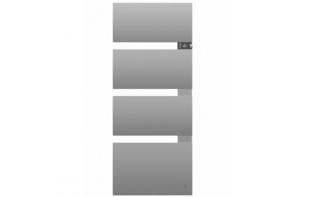 Radiateur salle de bains symphonik mat d gris ro/alu 1750w