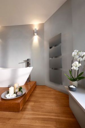Radiateur salle de bains symphonik mat d gris ro/alu 1750w