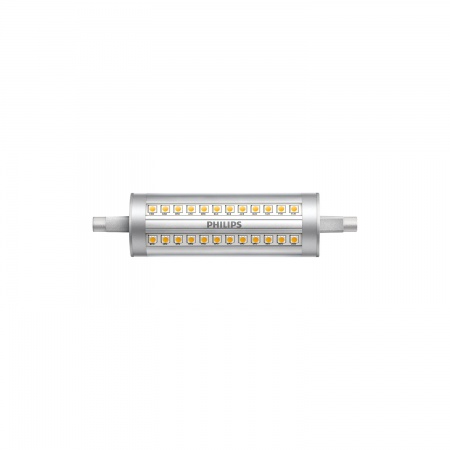 Ampoule source linéaire crayon LED PHILIPS R7s 118mm variable 2000lm 3000K blanc chaud 14W