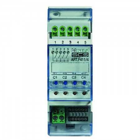 Actionneur 4 relais pour éclairage/moteur MyHOME_Up - 2 modules