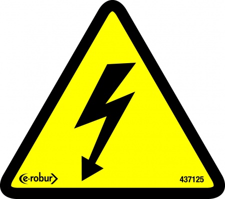 Boite de 20 étiquettes signalétiques triangle autocollant 100x100x100 mm, symbol