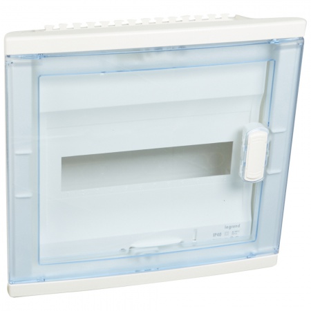 Coffret nedbox encastre 1rx12m porte plastique transparente