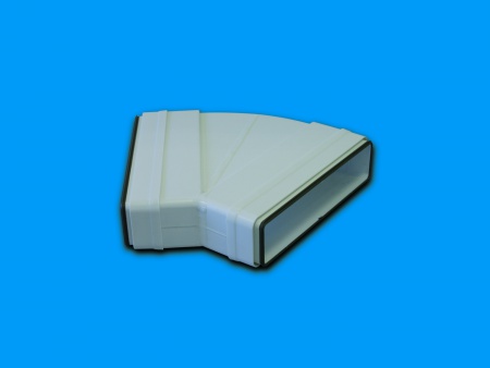 Coude45° horizontal pvc rigide a joints section rectangulaire 55x110
