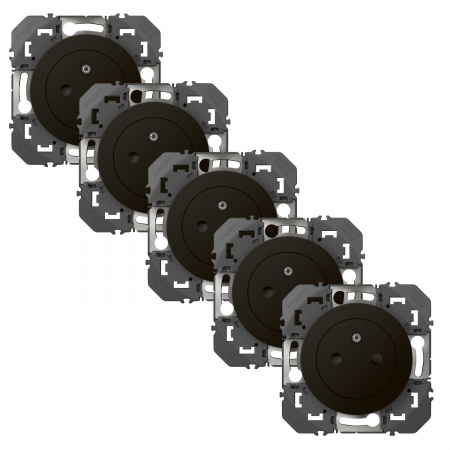 Dooxie prise de courant surface avec terre noir composable