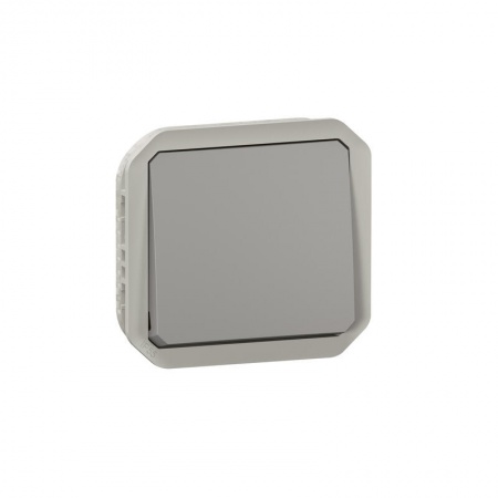 Interrupteur ou va-et-vient 10AX 250V Plexo composable gris