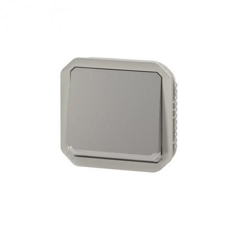 Interrupteur ou va-et-vient lumineux 10AX 250V Plexo composable gris