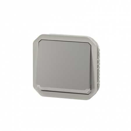 Interrupteur ou va-et-vient témoin 10AX 250V Plexo composable gris