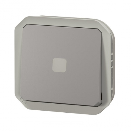 Interrupteur temporisé lumineux Plexo composable gris
