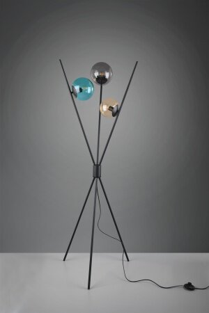 Lampadaire LANCE noir mat 3 lampes E14 - TRIO LIGHTING