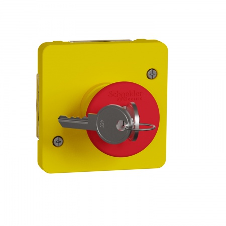 Mureva styl - arrêt d\'urgence à clé - composable ip55 - ik07 - jaune