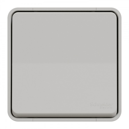 Mureva styl - bouton poussoir - complet saillie - ip55 -ik08 connex auto - blanc