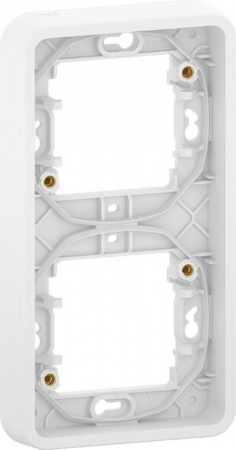 Mureva styl - cadre 2 postes vertical - encastré - ip55 - ik07 - blanc