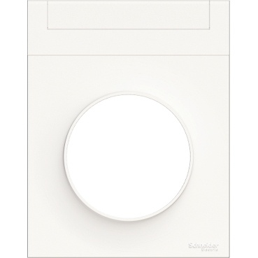Odace styl pratic, plaque blanc avec porte etiquette 1 poste