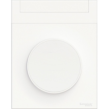 Odace styl pratic, plaque blanc porte etiquette avec bloc lumineux 1 poste