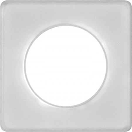 Odace touch, plaque translucide blanc 1 poste