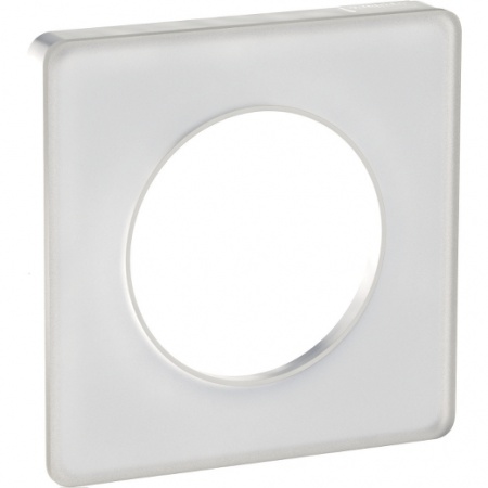 Odace touch, plaque translucide blanc 1 poste