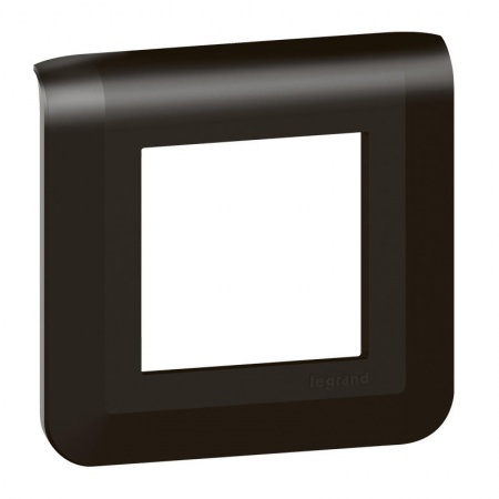 Plaque 2 modules noir mat