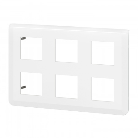 Plaque 2x3x2 modules blanc