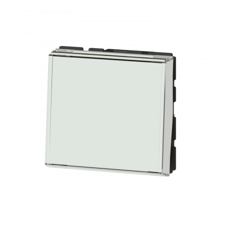 Poussoir inverseur 6a 2 modules evoled porte etiquette blanc