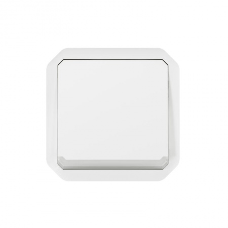 Poussoir NO-NF lumineux Plexo composable blanc