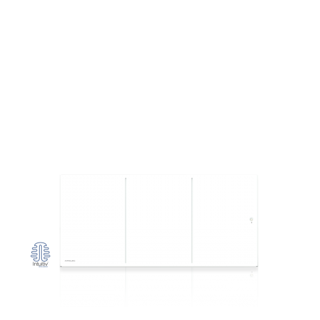 Radiateur &eacute;lectrique AIRELEC Oz&eacute;o - mod&egrave;le bas - avec pilotage intelligent Smart EcoControl - blanc - 1000W