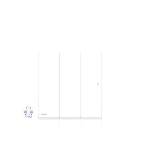 Radiateur &eacute;lectrique AIRELEC Oz&eacute;o - mod&egrave;le horizontal - avec pilotage intelligent Smart EcoControl - blanc - 750W