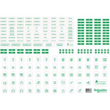 Resi9 - lot de 10 feuilles a4 de symboles autocollants en plastique transparent
