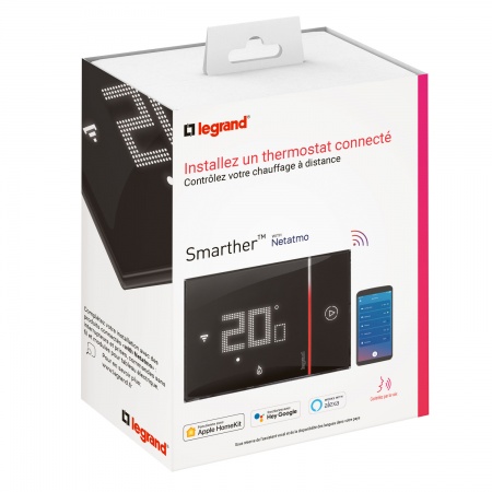 Thermostat smarther 2 a encastrer noir