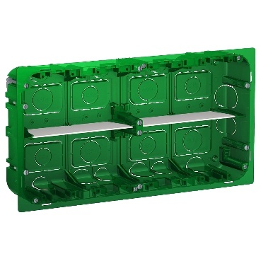 Unica - boîte de concentration encastrée - 2 rangées de 10 mod - à compléter