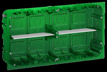 Unica - boîte de concentration encastrée - 2 rangées de 10 mod - à compléter
