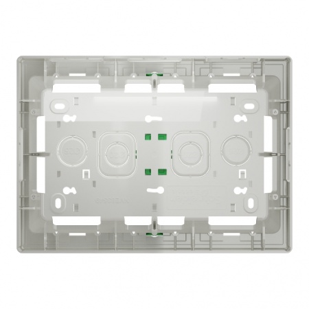 Unica - boîte de concentration saillie - 2 rang de 8 mod - blanc anti - à compl