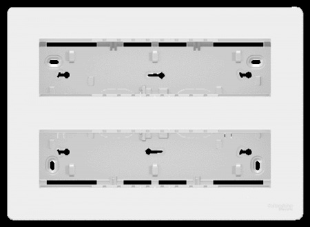 Unica - boîte de concentration saillie complète - 2 rang de 8 mod - blanc antim