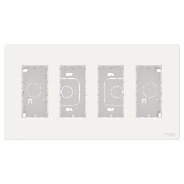 Unica - boîte de concentration saillie complète - 4 col de 4 mod - blanc