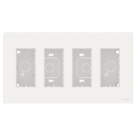 Unica - boîte de concentration saillie complète - 4 col de 4 mod - blanc