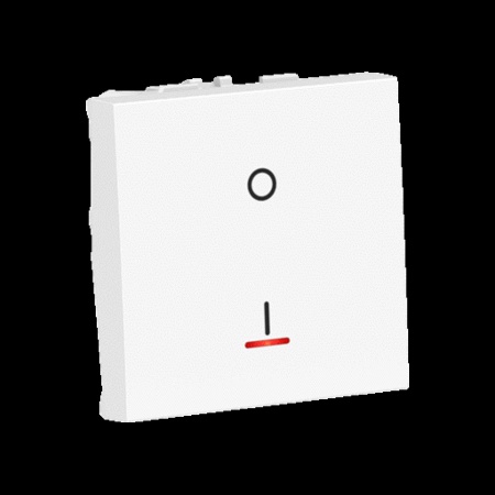 Unica - interrupteur bipolaire lumineux (indication) - 2 mod - blanc - méca seul