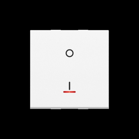 Unica - interrupteur bipolaire lumineux (indication) - 2 mod - blanc - méca seul