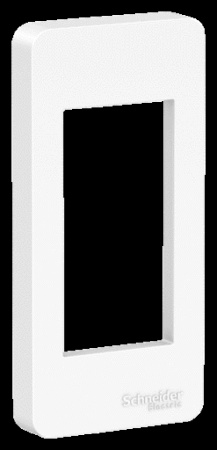 Unica - plaque de finition étroite - blanc - 1 module