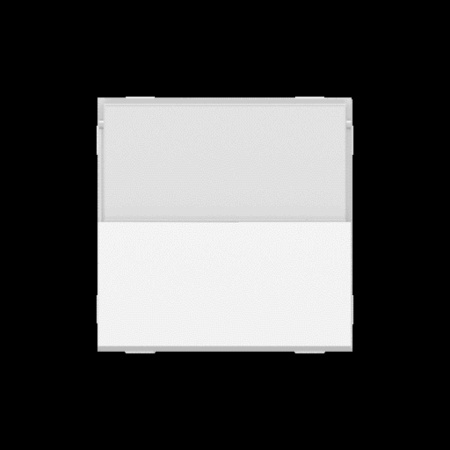 Unica - poussoir no/nf porte-étiquette - 10 a - 2 mod - blanc antimi - méca seul