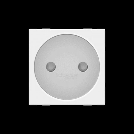 Unica - prise 2p - bornier à vis - 2 mod - blanc - méca seul
