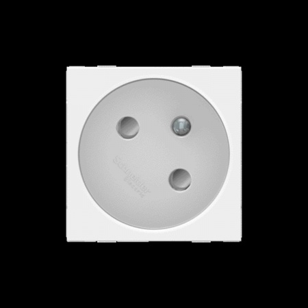 Unica - prise 2p+t - fr - 45° - raccord rapide travers - blanc antim - méca seul