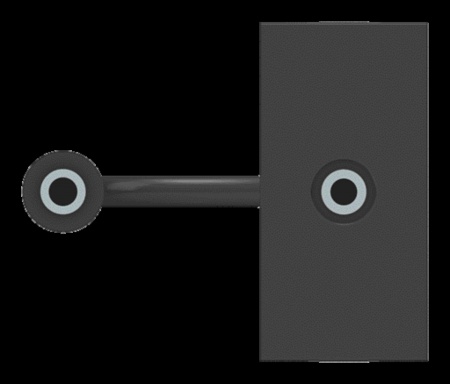 Unica - prise mini jack 3,5mm préconnectorisée - 1 mod - anthracite - méca seul